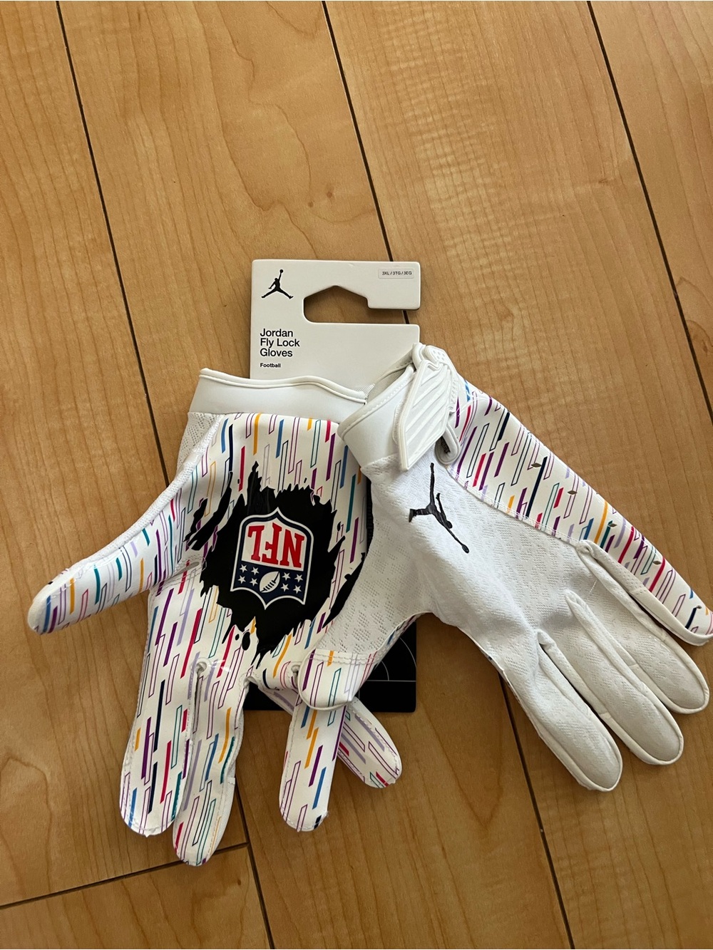 Jordan Fly Lock Football Gloves NFL "Crucial Catch" edition HQ1107-102 Men’s 3XL